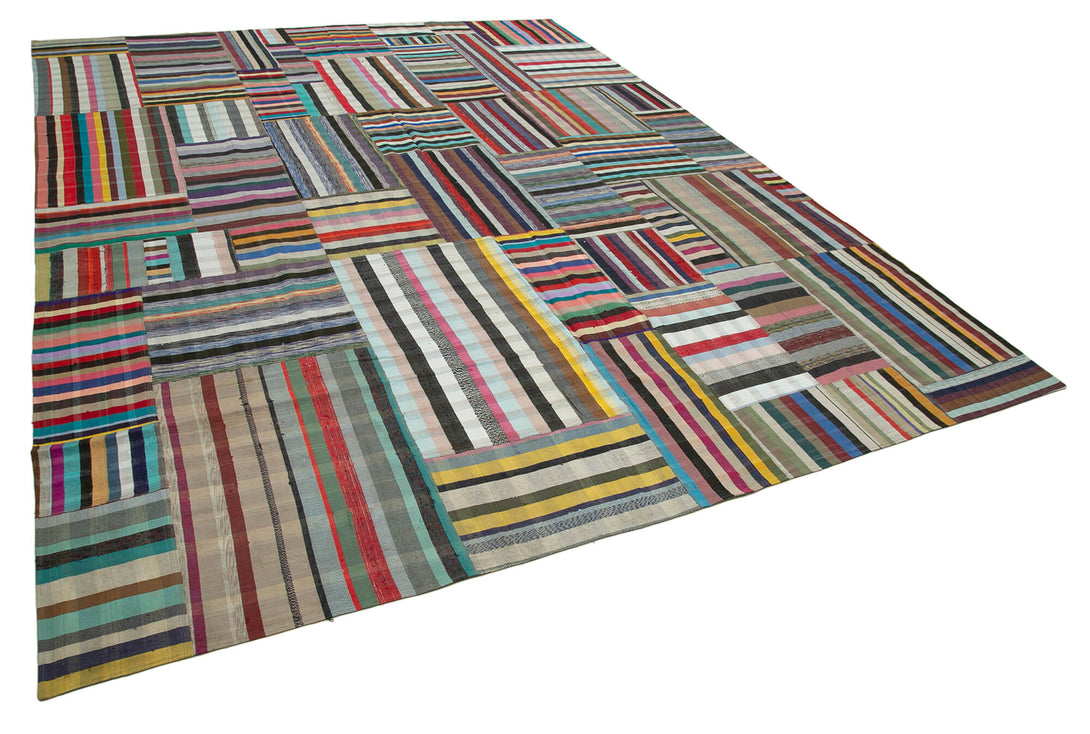 Handmade Kilim Patchwork Area Rug > Design# OL-AC-34480 > Size: 11'-9" x 15'-0", Carpet Culture Rugs, Handmade Rugs, NYC Rugs, New Rugs, Shop Rugs, Rug Store, Outlet Rugs, SoHo Rugs, Rugs in USA