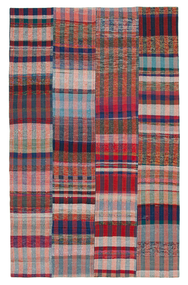 Handmade Kilim Patchwork Area Rug > Design# OL-AC-34490 > Size: 7'-9" x 12'-4", Carpet Culture Rugs, Handmade Rugs, NYC Rugs, New Rugs, Shop Rugs, Rug Store, Outlet Rugs, SoHo Rugs, Rugs in USA