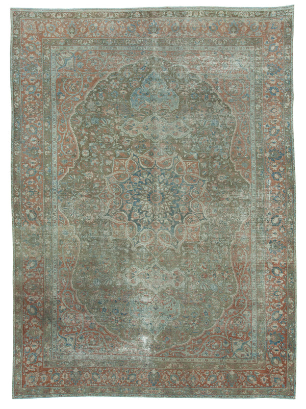 Handmade Persian Vintage Area Rug > Design# OL-AC-35090 > Size: 8'-1" x 11'-3", Carpet Culture Rugs, Handmade Rugs, NYC Rugs, New Rugs, Shop Rugs, Rug Store, Outlet Rugs, SoHo Rugs, Rugs in USA