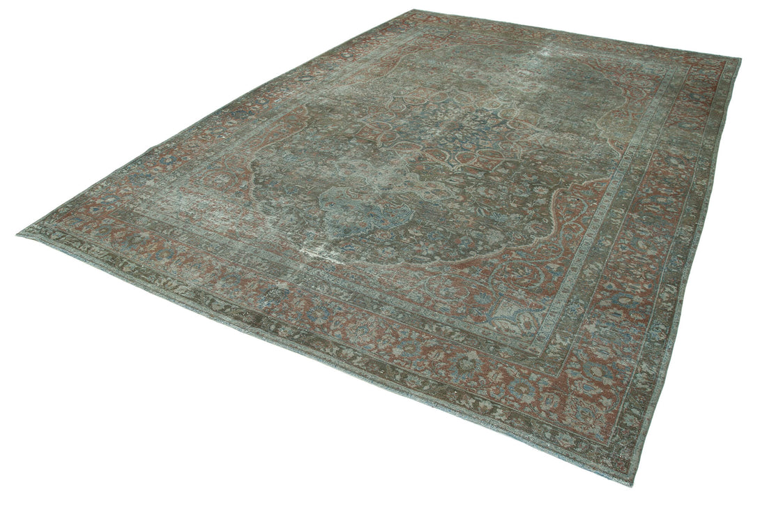 Handmade Persian Vintage Area Rug > Design# OL-AC-35090 > Size: 8'-1" x 11'-3", Carpet Culture Rugs, Handmade Rugs, NYC Rugs, New Rugs, Shop Rugs, Rug Store, Outlet Rugs, SoHo Rugs, Rugs in USA