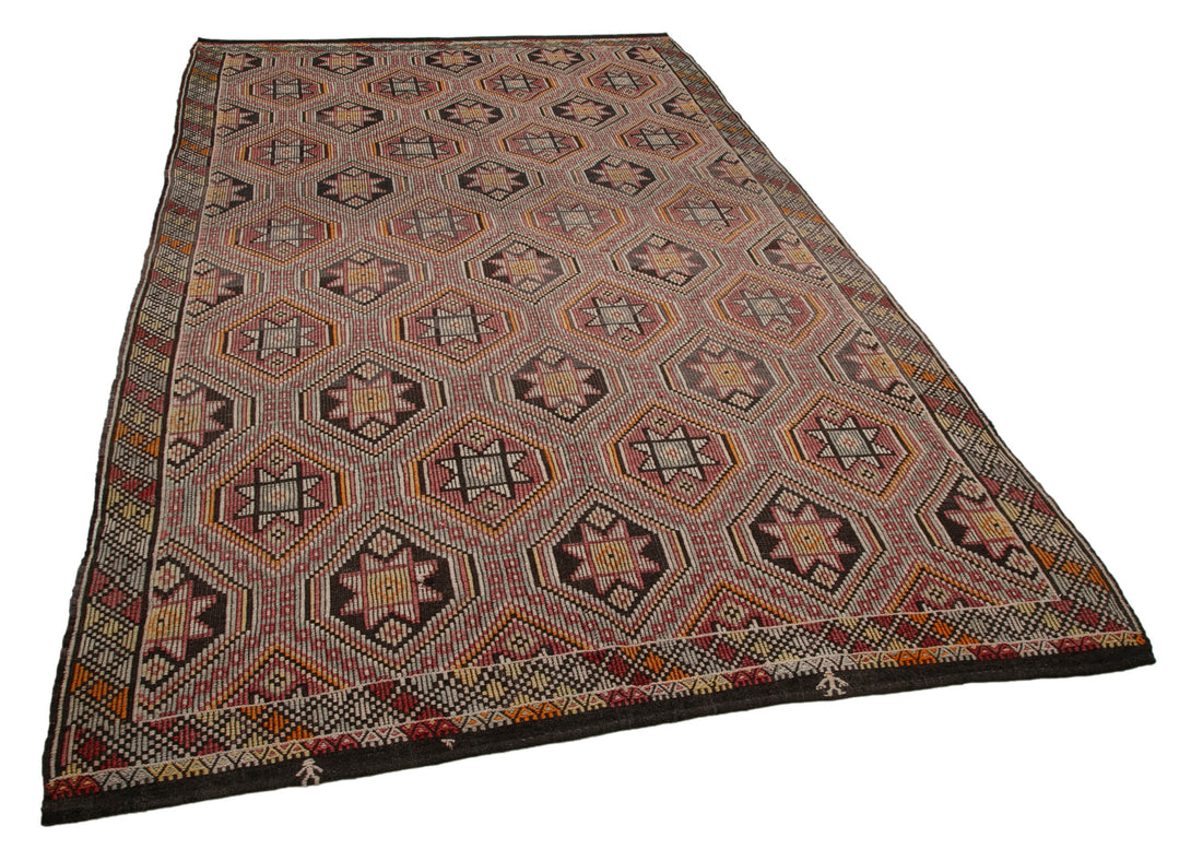 Handmade Kilim Area Rug > Design# OL-AC-35556 > Size: 6'-6" x 10'-8", Carpet Culture Rugs, Handmade Rugs, NYC Rugs, New Rugs, Shop Rugs, Rug Store, Outlet Rugs, SoHo Rugs, Rugs in USA