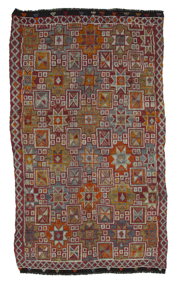 Handmade Kilim Area Rug > Design# OL-AC-35600 > Size: 5'-3" x 9'-0", Carpet Culture Rugs, Handmade Rugs, NYC Rugs, New Rugs, Shop Rugs, Rug Store, Outlet Rugs, SoHo Rugs, Rugs in USA