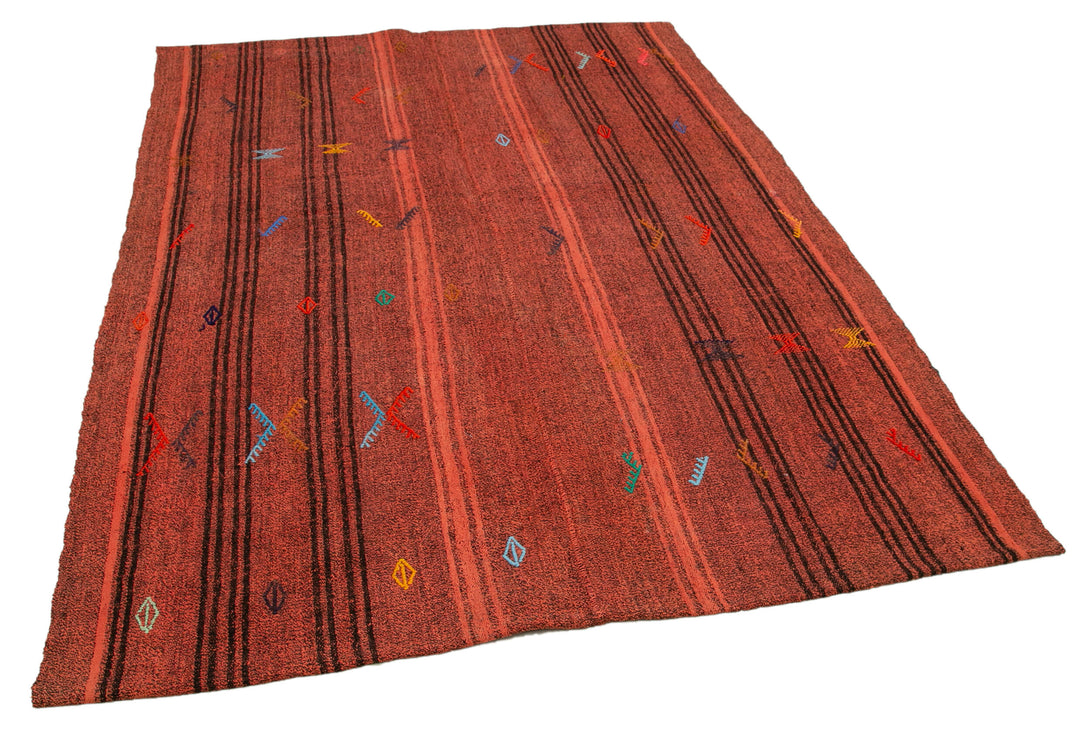 Handmade Kilim Area Rug > Design# OL-AC-35622 > Size: 5'-9" x 7'-10", Carpet Culture Rugs, Handmade Rugs, NYC Rugs, New Rugs, Shop Rugs, Rug Store, Outlet Rugs, SoHo Rugs, Rugs in USA