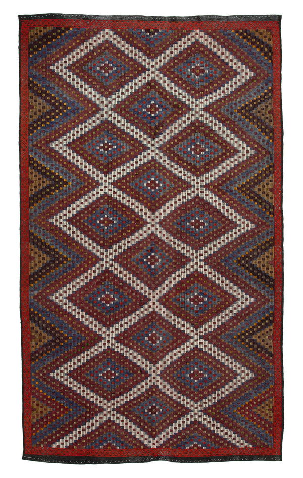 Handmade Kilim Area Rug > Design# OL-AC-35646 > Size: 5'-9" x 9'-11", Carpet Culture Rugs, Handmade Rugs, NYC Rugs, New Rugs, Shop Rugs, Rug Store, Outlet Rugs, SoHo Rugs, Rugs in USA