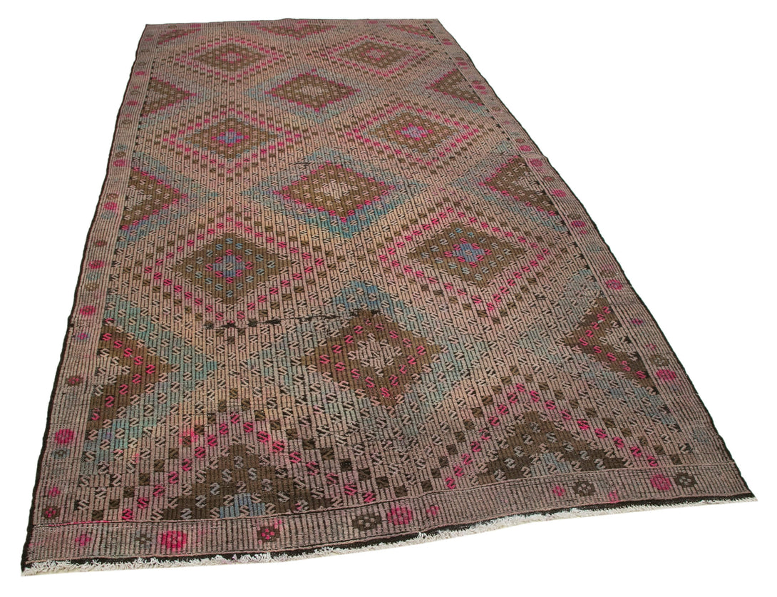 Handmade Kilim Area Rug > Design# OL-AC-35650 > Size: 5'-1" x 10'-3", Carpet Culture Rugs, Handmade Rugs, NYC Rugs, New Rugs, Shop Rugs, Rug Store, Outlet Rugs, SoHo Rugs, Rugs in USA