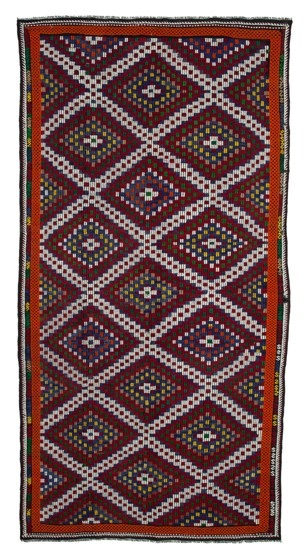 Handmade Kilim Area Rug > Design# OL-AC-35655 > Size: 6'-3" x 12'-1", Carpet Culture Rugs, Handmade Rugs, NYC Rugs, New Rugs, Shop Rugs, Rug Store, Outlet Rugs, SoHo Rugs, Rugs in USA