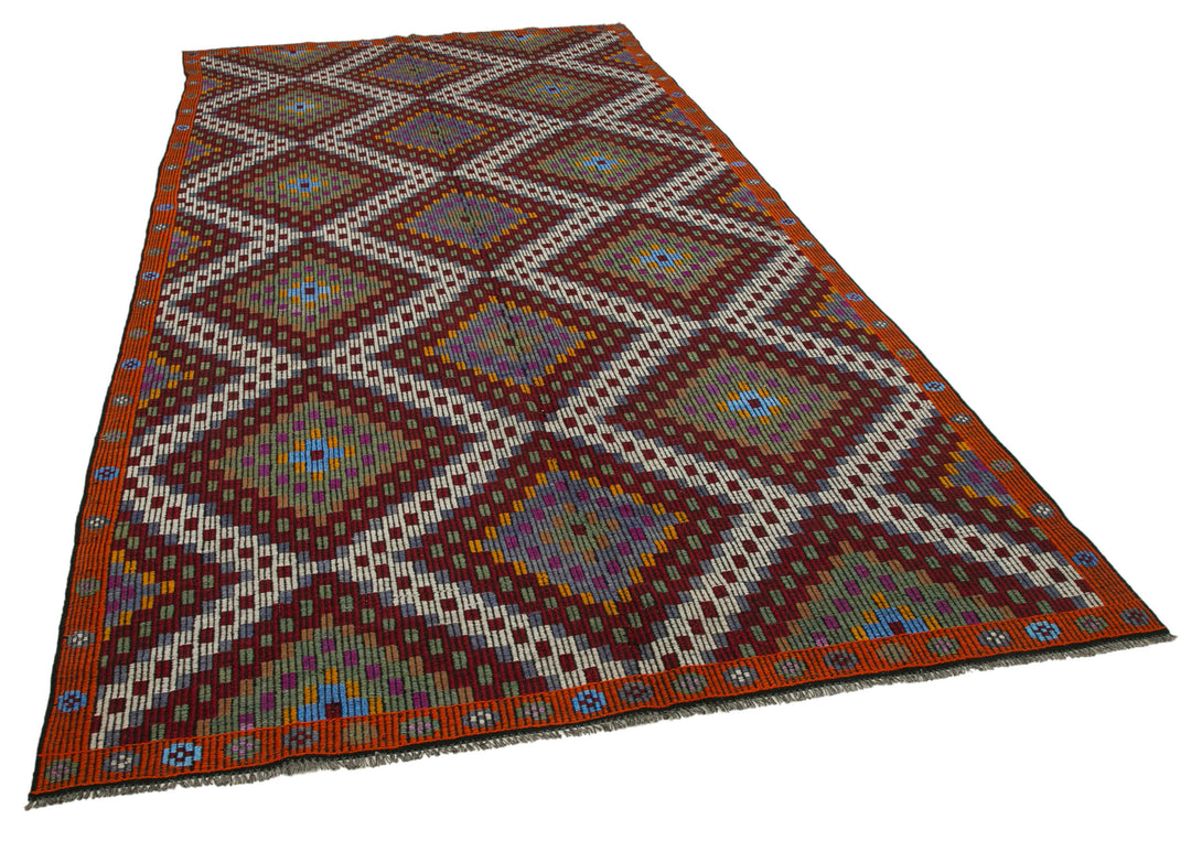 Handmade Kilim Area Rug > Design# OL-AC-35666 > Size: 6'-2" x 11'-7", Carpet Culture Rugs, Handmade Rugs, NYC Rugs, New Rugs, Shop Rugs, Rug Store, Outlet Rugs, SoHo Rugs, Rugs in USA