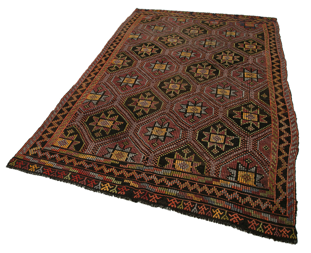 Handmade Kilim Area Rug > Design# OL-AC-35681 > Size: 5'-4" x 9'-1", Carpet Culture Rugs, Handmade Rugs, NYC Rugs, New Rugs, Shop Rugs, Rug Store, Outlet Rugs, SoHo Rugs, Rugs in USA