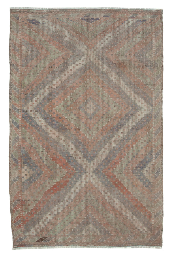 Handmade Kilim Area Rug > Design# OL-AC-35682 > Size: 6'-5" x 10'-6", Carpet Culture Rugs, Handmade Rugs, NYC Rugs, New Rugs, Shop Rugs, Rug Store, Outlet Rugs, SoHo Rugs, Rugs in USA