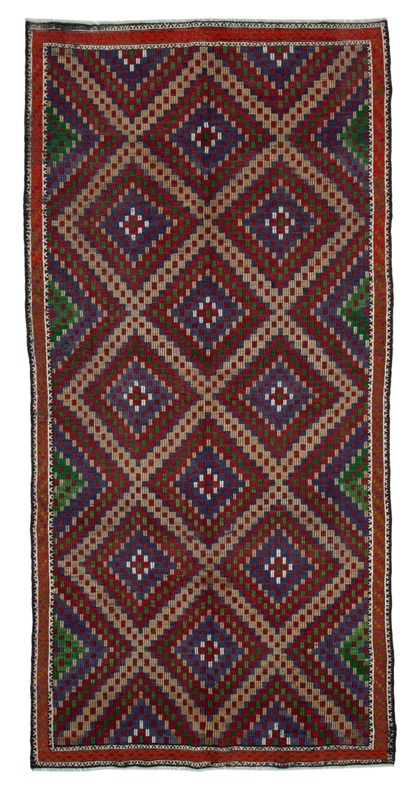 Handmade Kilim Area Rug > Design# OL-AC-35687 > Size: 5'-10" x 12'-4", Carpet Culture Rugs, Handmade Rugs, NYC Rugs, New Rugs, Shop Rugs, Rug Store, Outlet Rugs, SoHo Rugs, Rugs in USA