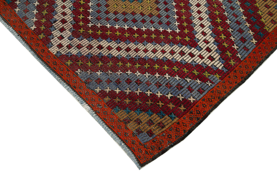 Handmade Kilim Area Rug > Design# OL-AC-35693 > Size: 6'-7" x 14'-2", Carpet Culture Rugs, Handmade Rugs, NYC Rugs, New Rugs, Shop Rugs, Rug Store, Outlet Rugs, SoHo Rugs, Rugs in USA