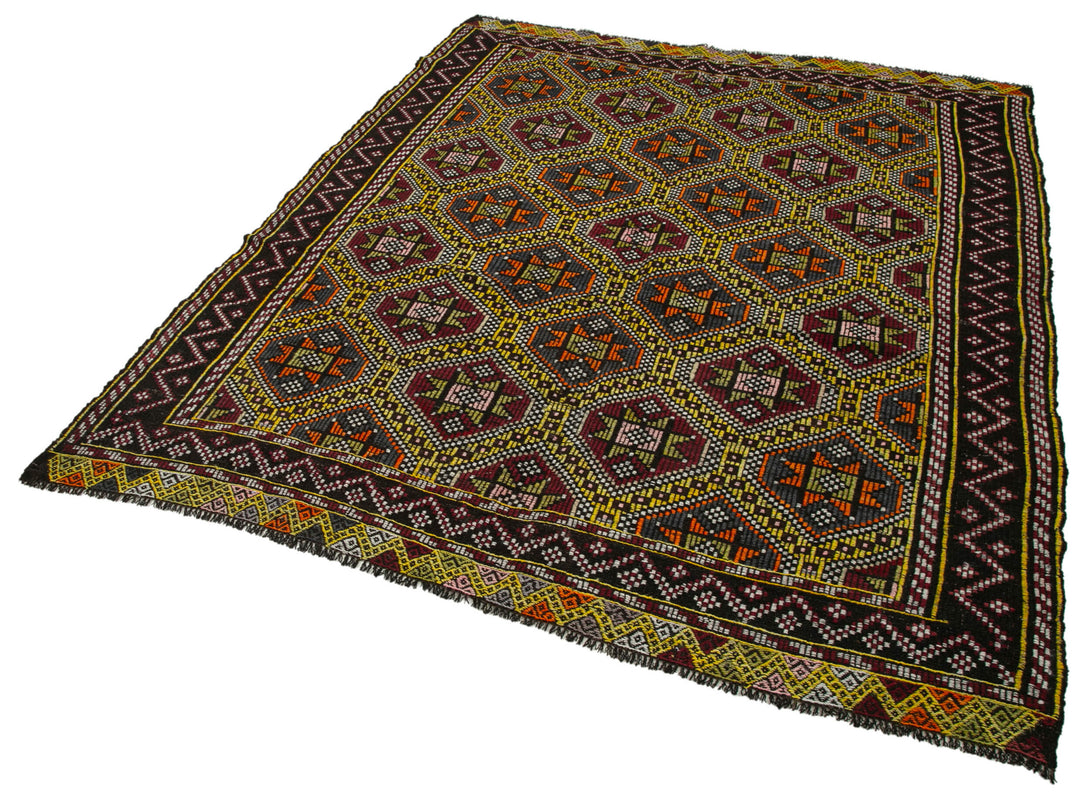 Handmade Kilim Area Rug > Design# OL-AC-35696 > Size: 6'-3" x 7'-4", Carpet Culture Rugs, Handmade Rugs, NYC Rugs, New Rugs, Shop Rugs, Rug Store, Outlet Rugs, SoHo Rugs, Rugs in USA