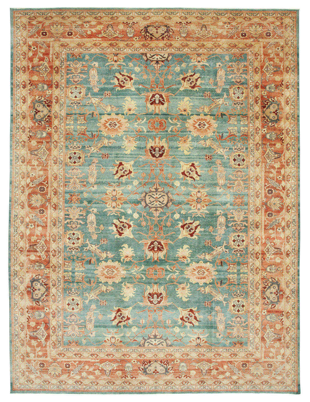 Handmade Oushak Area Rug > Design# OL-AC-35863 > Size: 10'-1" x 13'-7", Carpet Culture Rugs, Handmade Rugs, NYC Rugs, New Rugs, Shop Rugs, Rug Store, Outlet Rugs, SoHo Rugs, Rugs in USA