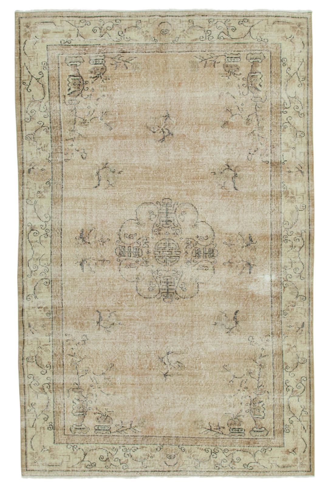 Handmade White Wash Area Rug > Design# OL-AC-36414 > Size: 6'-4" x 9'-11", Carpet Culture Rugs, Handmade Rugs, NYC Rugs, New Rugs, Shop Rugs, Rug Store, Outlet Rugs, SoHo Rugs, Rugs in USA