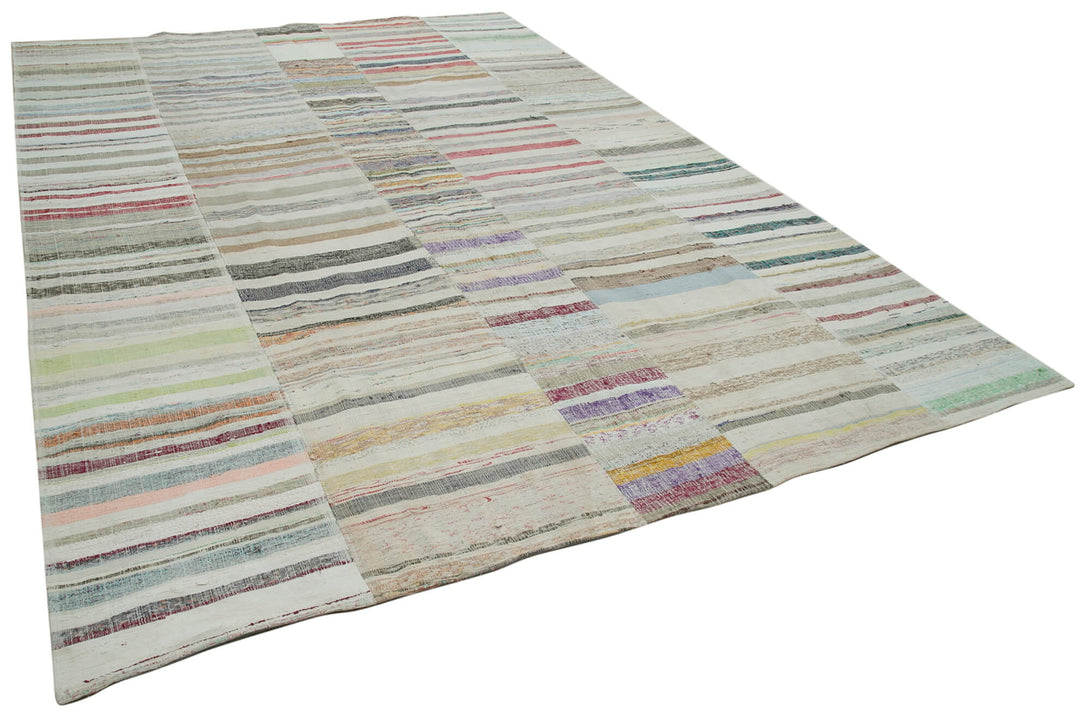 Handmade Kilim Patchwork Area Rug > Design# OL-AC-36941 > Size: 9'-4" x 13'-5", Carpet Culture Rugs, Handmade Rugs, NYC Rugs, New Rugs, Shop Rugs, Rug Store, Outlet Rugs, SoHo Rugs, Rugs in USA