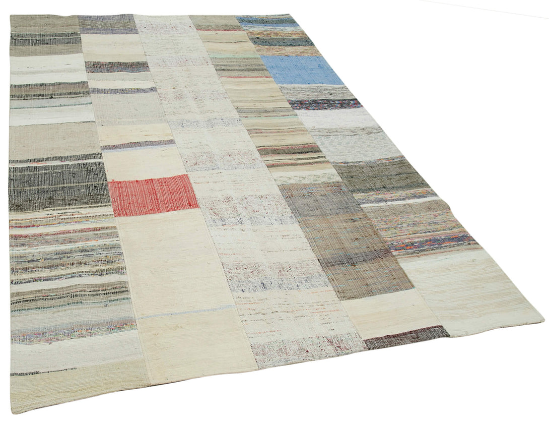 Handmade Kilim Patchwork Area Rug > Design# OL-AC-36948 > Size: 5'-7" x 8'-6", Carpet Culture Rugs, Handmade Rugs, NYC Rugs, New Rugs, Shop Rugs, Rug Store, Outlet Rugs, SoHo Rugs, Rugs in USA