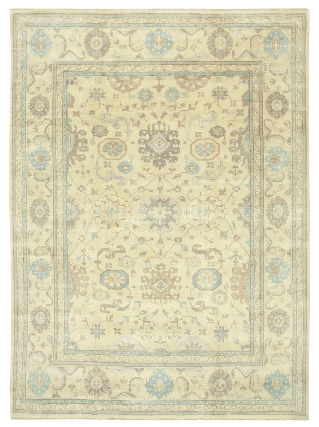 Handmade Oushak Area Rug > Design# OL-AC-38495 > Size: 9'-9" x 13'-9", Carpet Culture Rugs, Handmade Rugs, NYC Rugs, New Rugs, Shop Rugs, Rug Store, Outlet Rugs, SoHo Rugs, Rugs in USA
