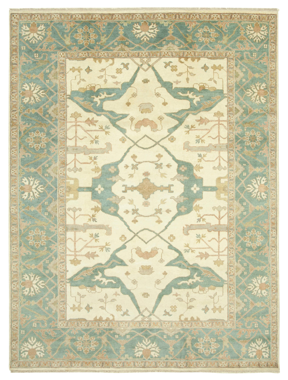 Handmade Oushak Area Rug > Design# OL-AC-38517 > Size: 8'-11" x 12'-0", Carpet Culture Rugs, Handmade Rugs, NYC Rugs, New Rugs, Shop Rugs, Rug Store, Outlet Rugs, SoHo Rugs, Rugs in USA