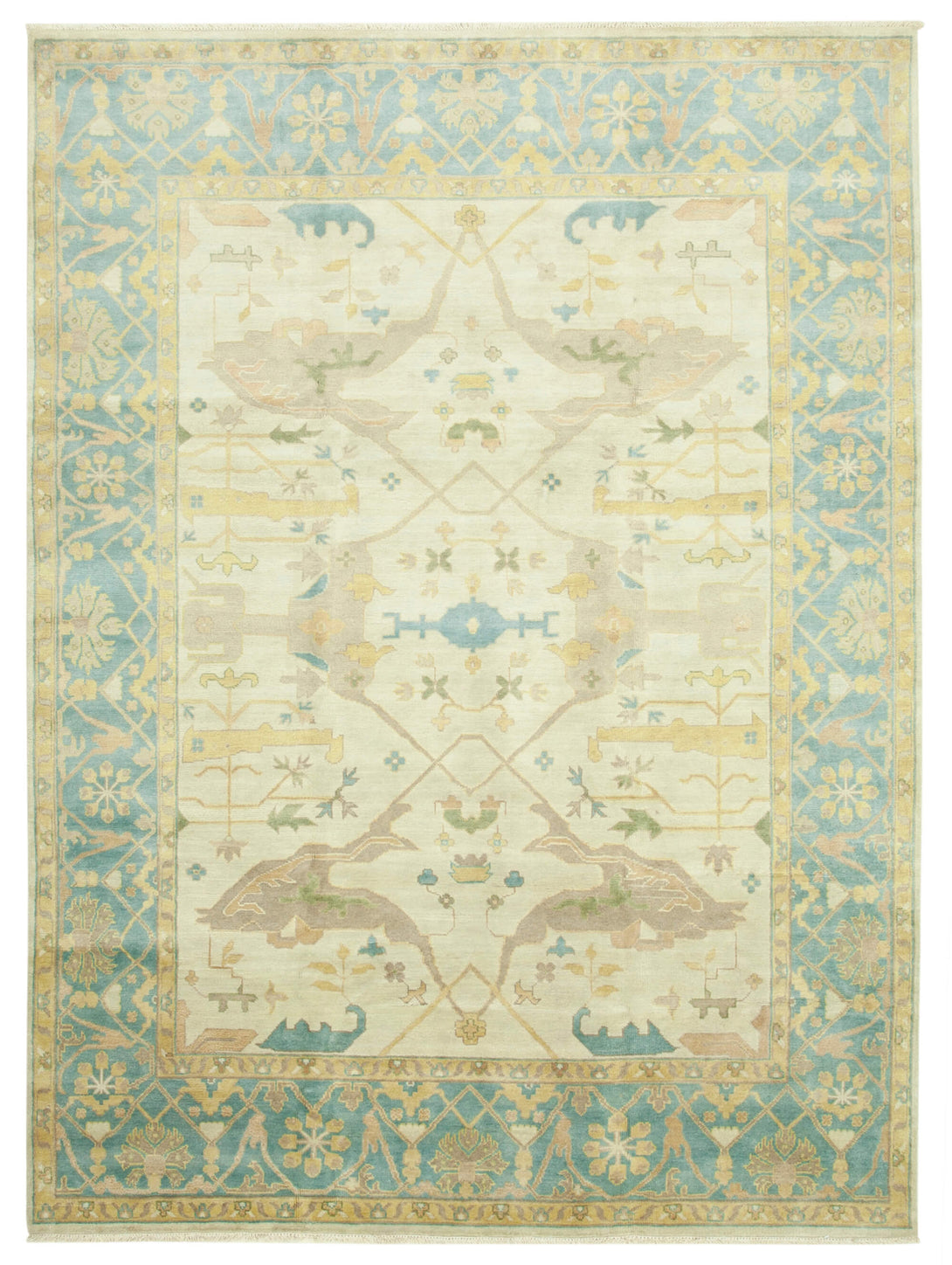 Handmade Oushak Area Rug > Design# OL-AC-38525 > Size: 8'-10" x 12'-0", Carpet Culture Rugs, Handmade Rugs, NYC Rugs, New Rugs, Shop Rugs, Rug Store, Outlet Rugs, SoHo Rugs, Rugs in USA
