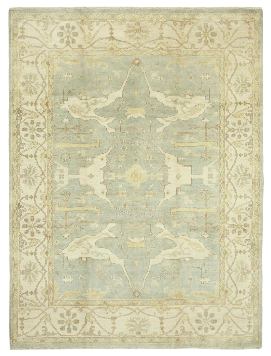 Handmade Oushak Area Rug > Design# OL-AC-38550 > Size: 8'-9" x 11'-10", Carpet Culture Rugs, Handmade Rugs, NYC Rugs, New Rugs, Shop Rugs, Rug Store, Outlet Rugs, SoHo Rugs, Rugs in USA