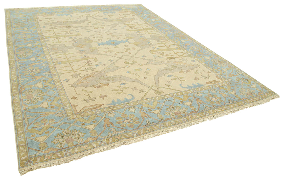 Handmade Oushak Area Rug > Design# OL-AC-38551 > Size: 9'-1" x 11'-11", Carpet Culture Rugs, Handmade Rugs, NYC Rugs, New Rugs, Shop Rugs, Rug Store, Outlet Rugs, SoHo Rugs, Rugs in USA