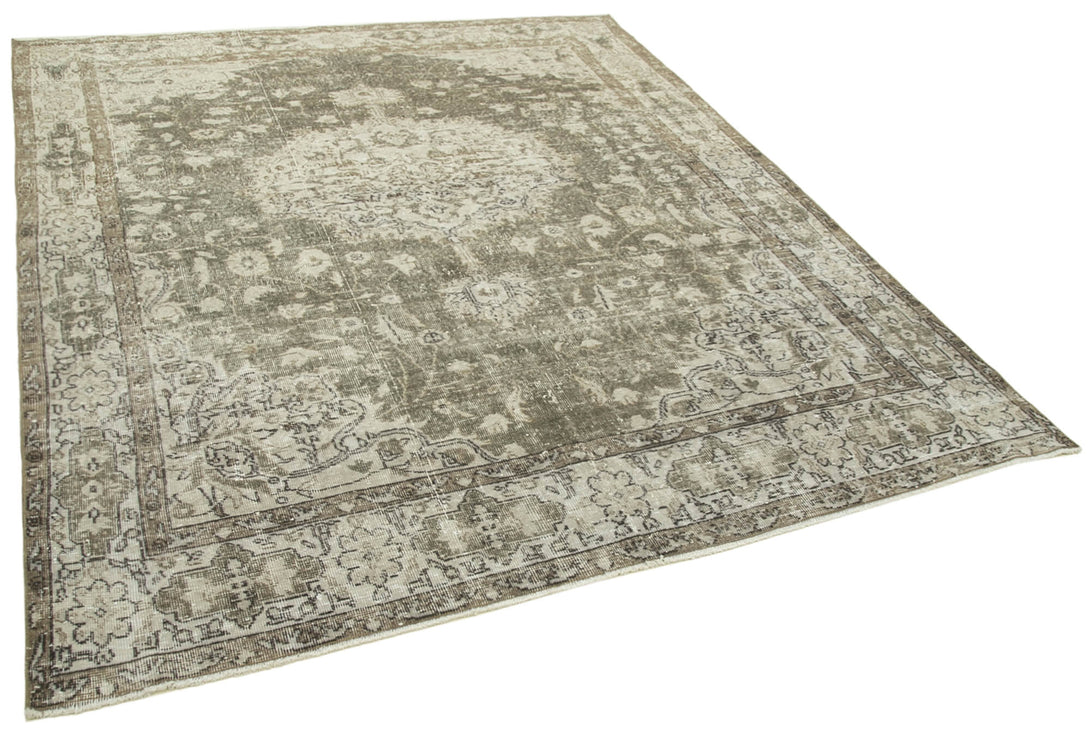 Handmade White Wash Area Rug > Design# OL-AC-38913 > Size: 6'-8" x 7'-10", Carpet Culture Rugs, Handmade Rugs, NYC Rugs, New Rugs, Shop Rugs, Rug Store, Outlet Rugs, SoHo Rugs, Rugs in USA