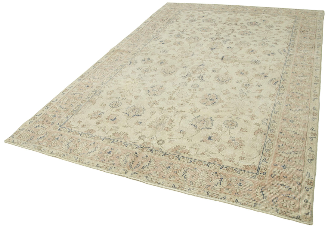 Handmade White Wash Area Rug > Design# OL-AC-38938 > Size: 6'-6" x 9'-11", Carpet Culture Rugs, Handmade Rugs, NYC Rugs, New Rugs, Shop Rugs, Rug Store, Outlet Rugs, SoHo Rugs, Rugs in USA