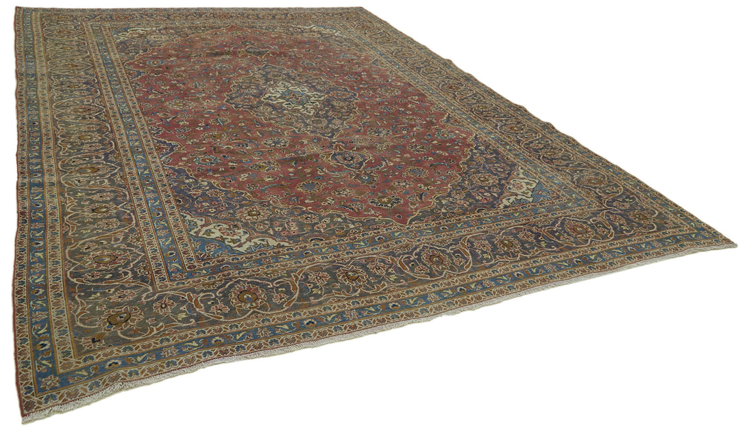 Handmade Persian Vintage Area Rug > Design# OL-AC-41341 > Size: 9'-6" x 13'-3", Carpet Culture Rugs, Handmade Rugs, NYC Rugs, New Rugs, Shop Rugs, Rug Store, Outlet Rugs, SoHo Rugs, Rugs in USA