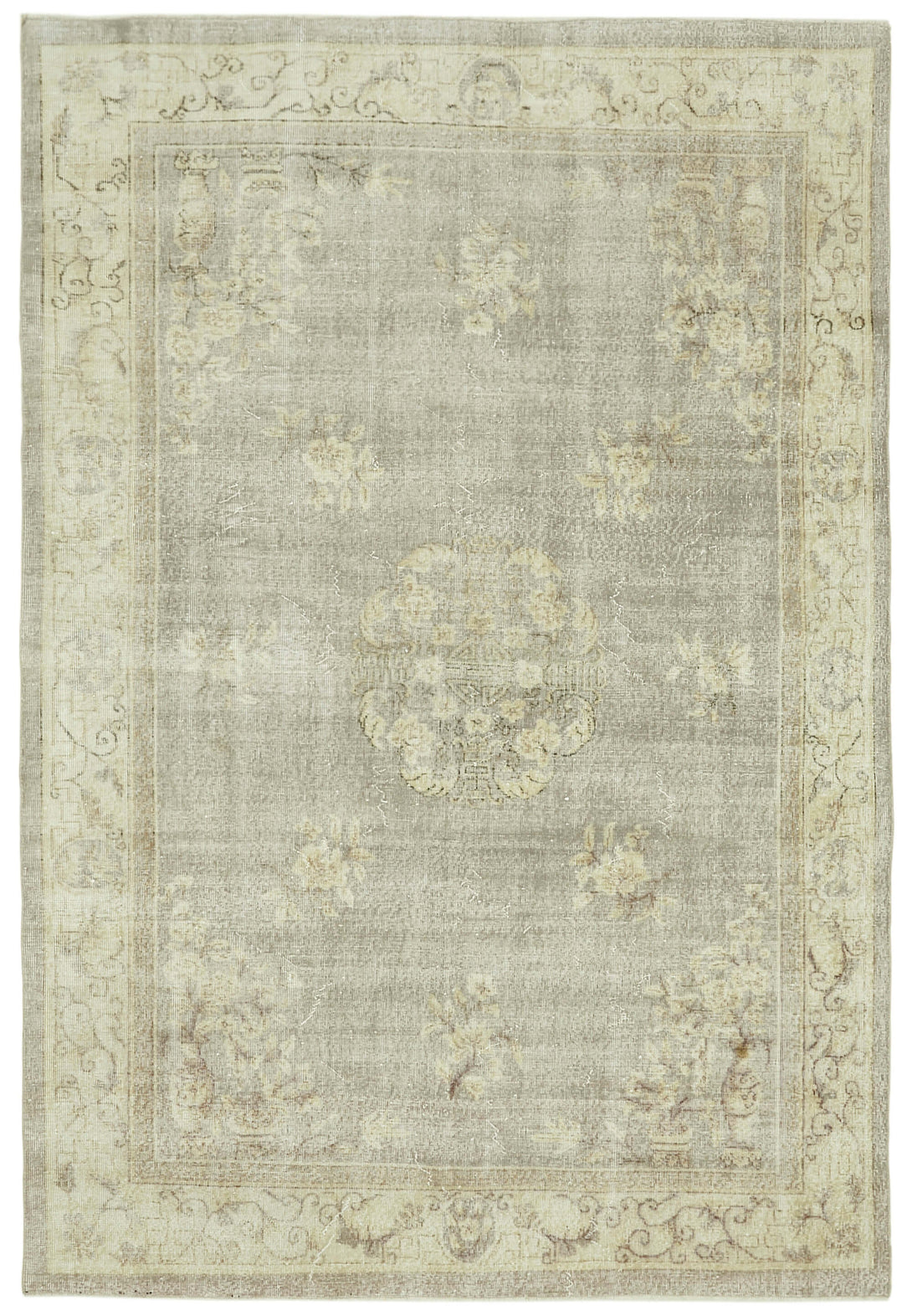 Handmade White Wash Area Rug > Design# OL-AC-41395 > Size: 7'-1" x 10'-4", Carpet Culture Rugs, Handmade Rugs, NYC Rugs, New Rugs, Shop Rugs, Rug Store, Outlet Rugs, SoHo Rugs, Rugs in USA