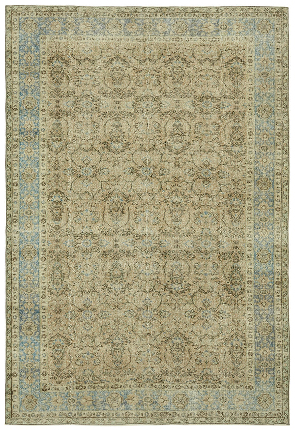 Handmade White Wash Area Rug > Design# OL-AC-41569 > Size: 6'-8" x 9'-11", Carpet Culture Rugs, Handmade Rugs, NYC Rugs, New Rugs, Shop Rugs, Rug Store, Outlet Rugs, SoHo Rugs, Rugs in USA
