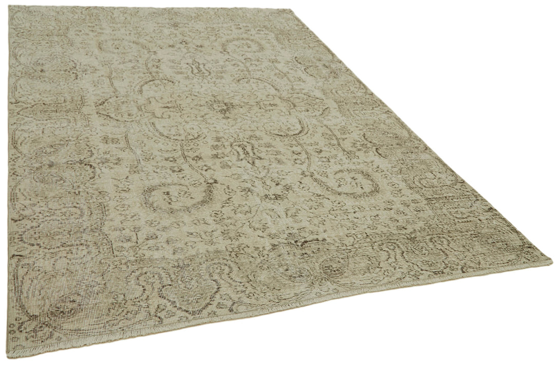 Handmade White Wash Area Rug > Design# OL-AC-41775 > Size: 6'-4" x 9'-2", Carpet Culture Rugs, Handmade Rugs, NYC Rugs, New Rugs, Shop Rugs, Rug Store, Outlet Rugs, SoHo Rugs, Rugs in USA
