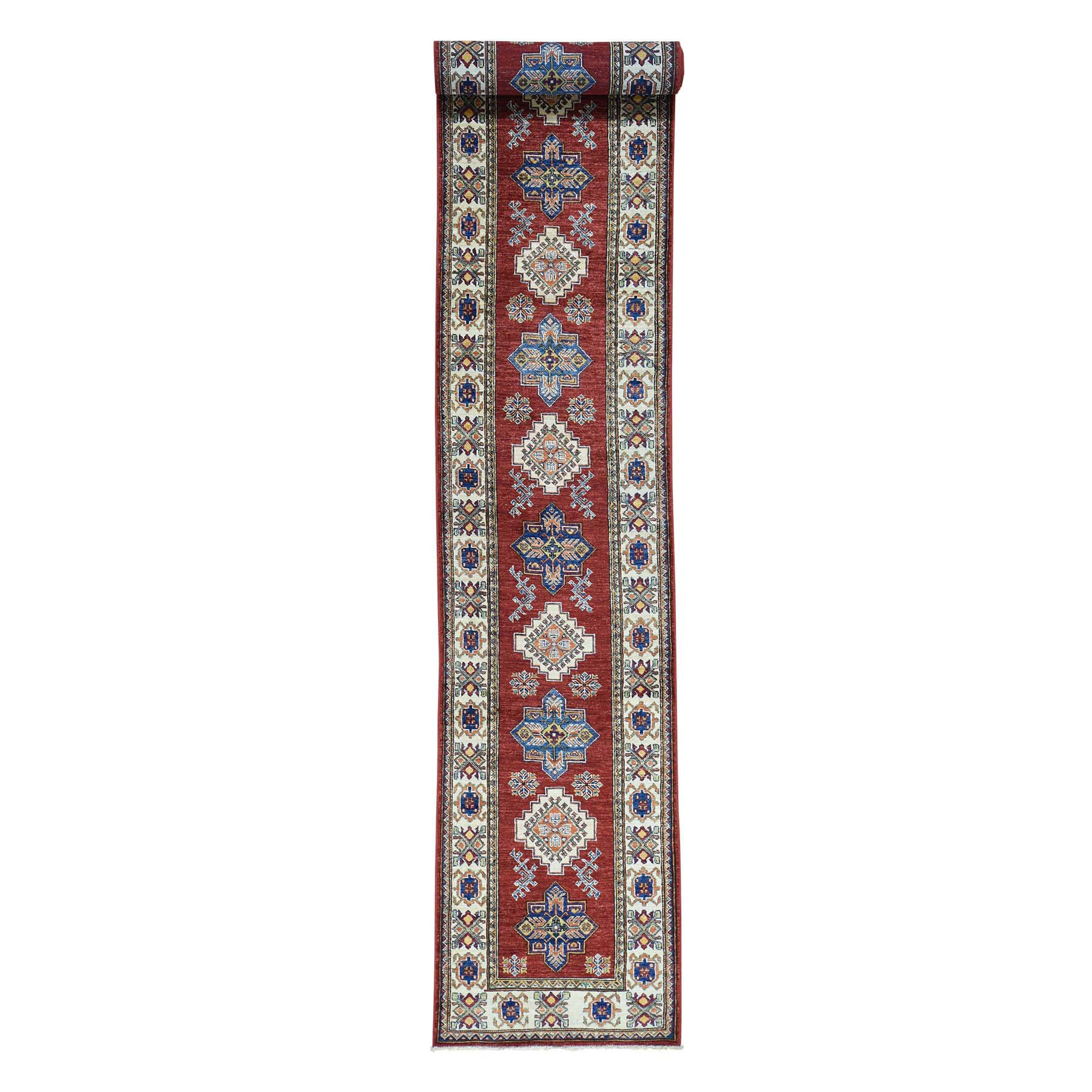 Handmade Kazak Runner Rug > Design# SH31000 > Size: 2'-6" x 18'-3" [ONLINE ONLY]
