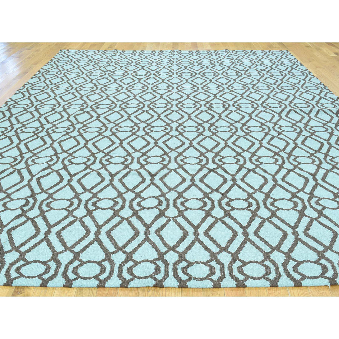 Handmade Flat Weave Rectangle Rug > Design# SH32076 > Size: 9'-3" x 12'-0" [ONLINE ONLY]