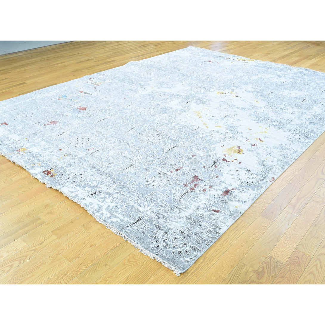 Handmade Transitional Rectangle Rug > Design# SH32176 > Size: 8'-9" x 11'-10" [ONLINE ONLY]