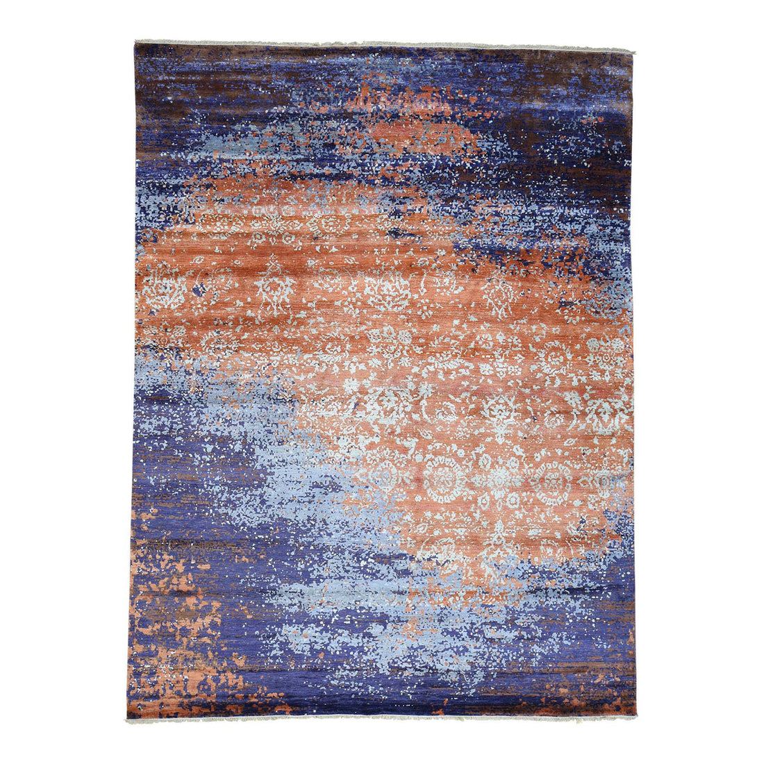 Handmade Transitional Rectangle Rug > Design# SH32420 > Size: 8'-10" x 11'-10" [ONLINE ONLY]