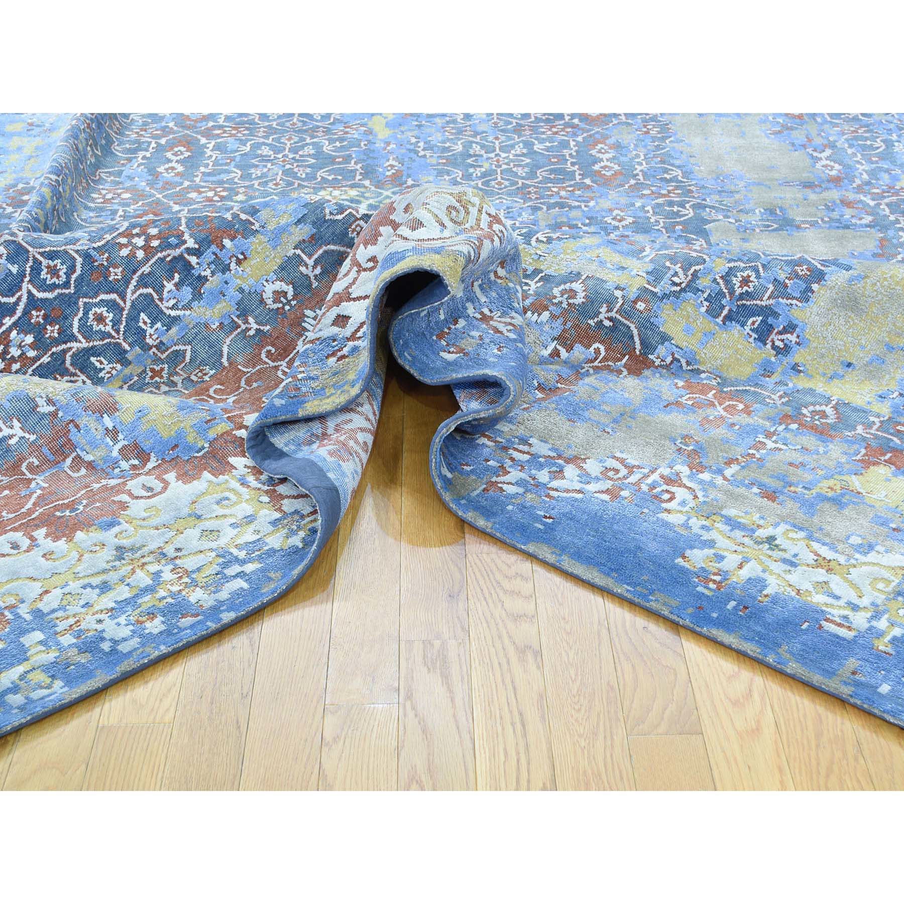 Handmade Modern and Contemporary Rectangle Rug > Design# SH34041 > Size: 9'-9" x 14'-0" [ONLINE ONLY]