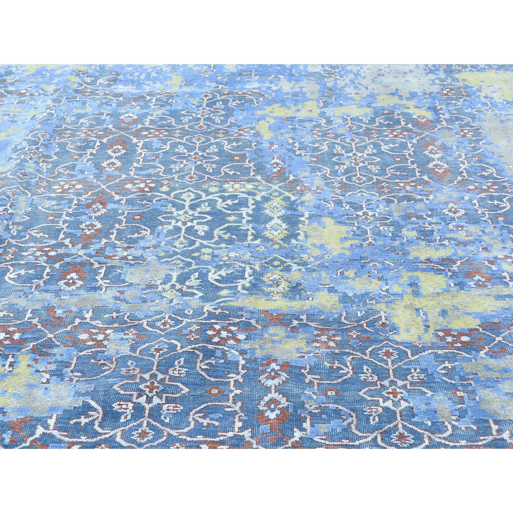 Handmade Modern and Contemporary Rectangle Rug > Design# SH34041 > Size: 9'-9" x 14'-0" [ONLINE ONLY]