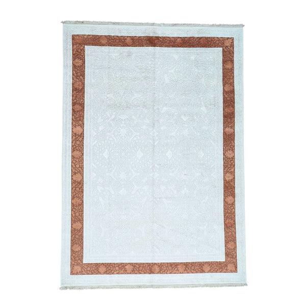 Handmade Modern and Contemporary Rectangle Rug > Design# SH34137 > Size: 9'-7" x 13'-9" [ONLINE ONLY]