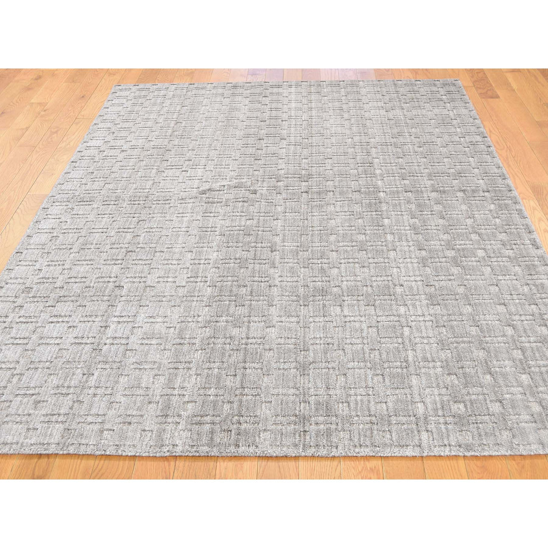 Handmade Modern and Contemporary Rectangle Rug > Design# SH39825 > Size: 5'-0" x 7'-2" [ONLINE ONLY]