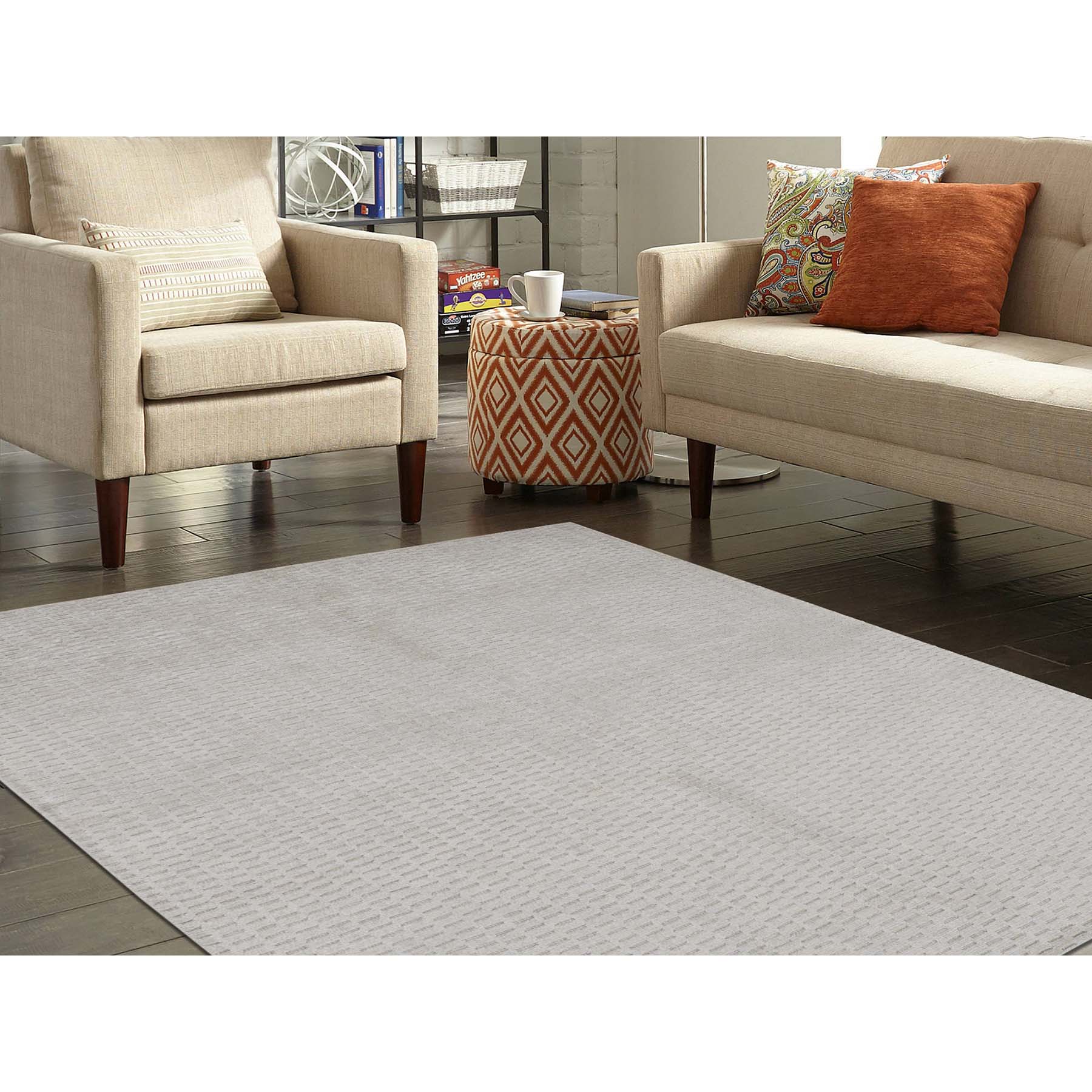 Handmade Modern and Contemporary Rectangle Rug > Design# SH39830 > Size: 5'-0" x 7'-0" [ONLINE ONLY]