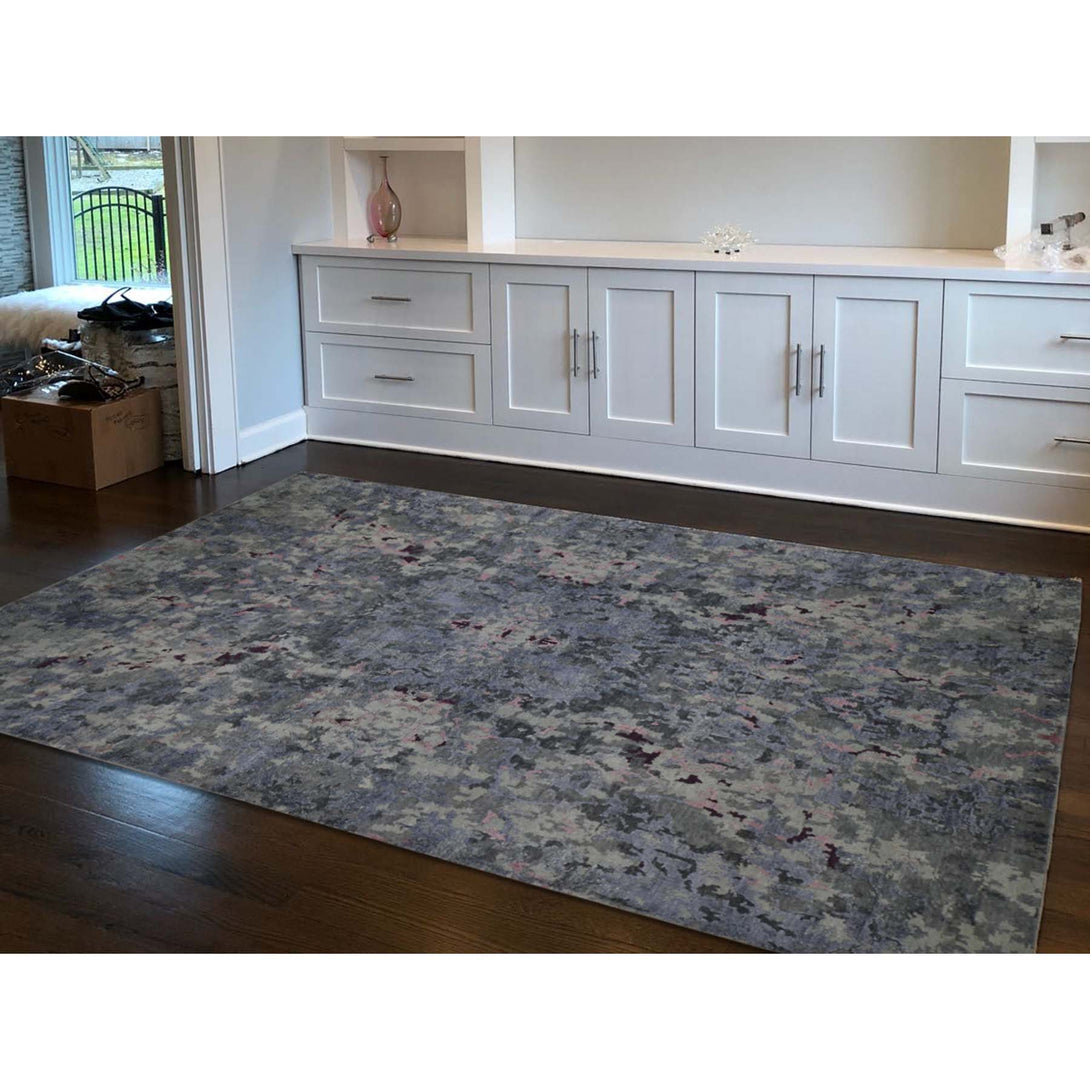 Handmade Modern and Contemporary Rectangle Rug > Design# SH41060 > Size: 6'-0" x 8'-10" [ONLINE ONLY]