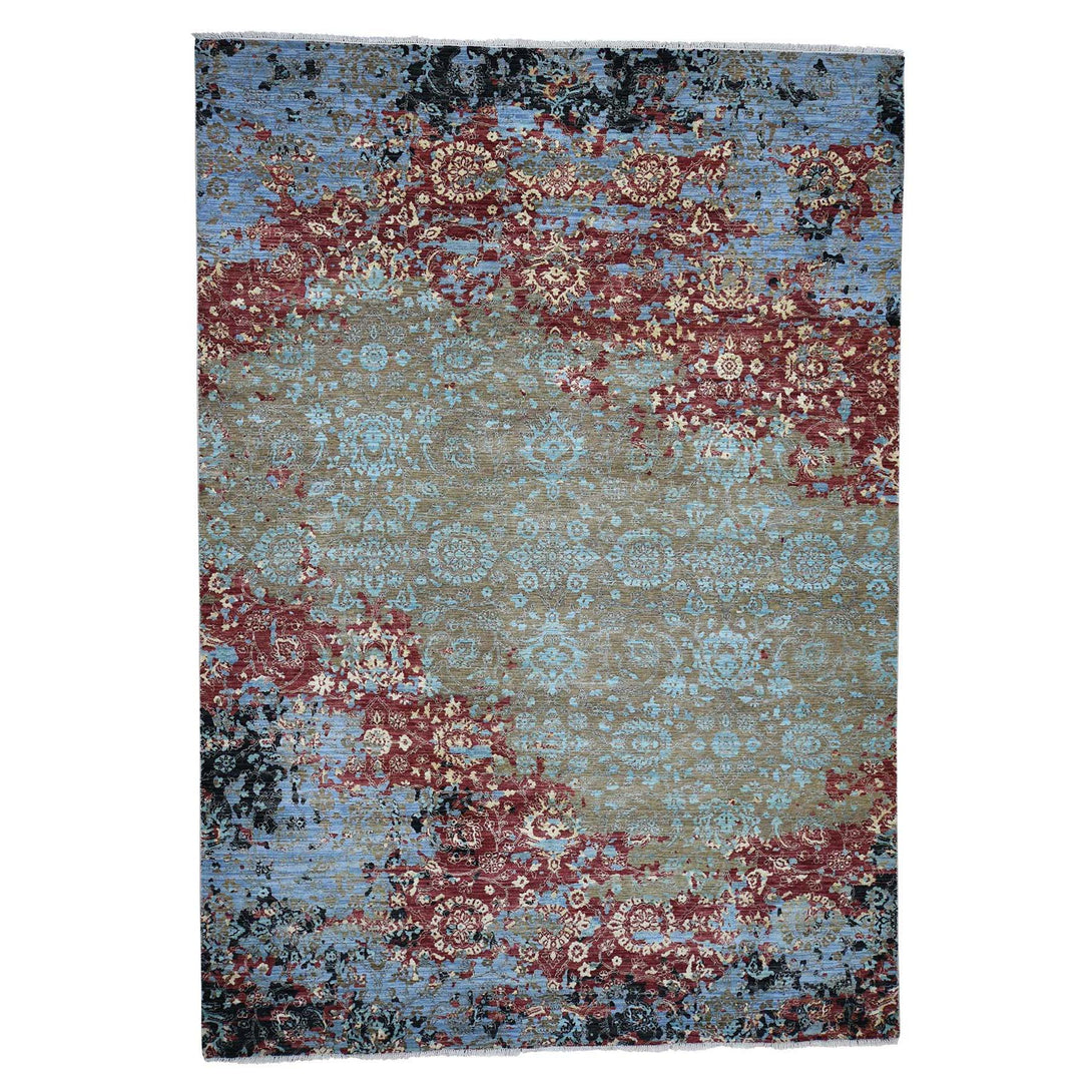 Handmade Transitional Rectangle Rug > Design# SH41302 > Size: 9'-0" x 12'-10" [ONLINE ONLY]