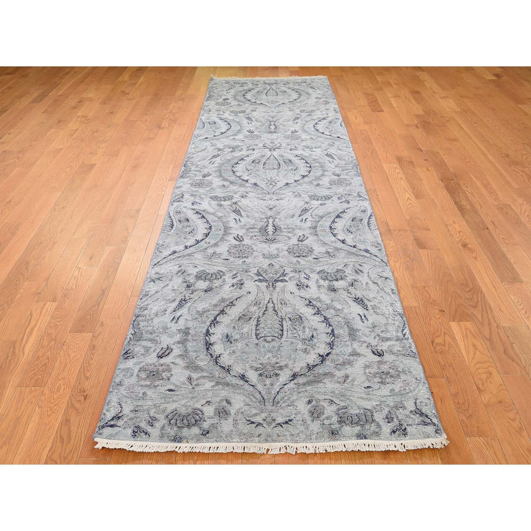 Handmade Modern and Contemporary Rectangle Rug > Design# SH41489 > Size: 3'-0" x 11'-10" [ONLINE ONLY]