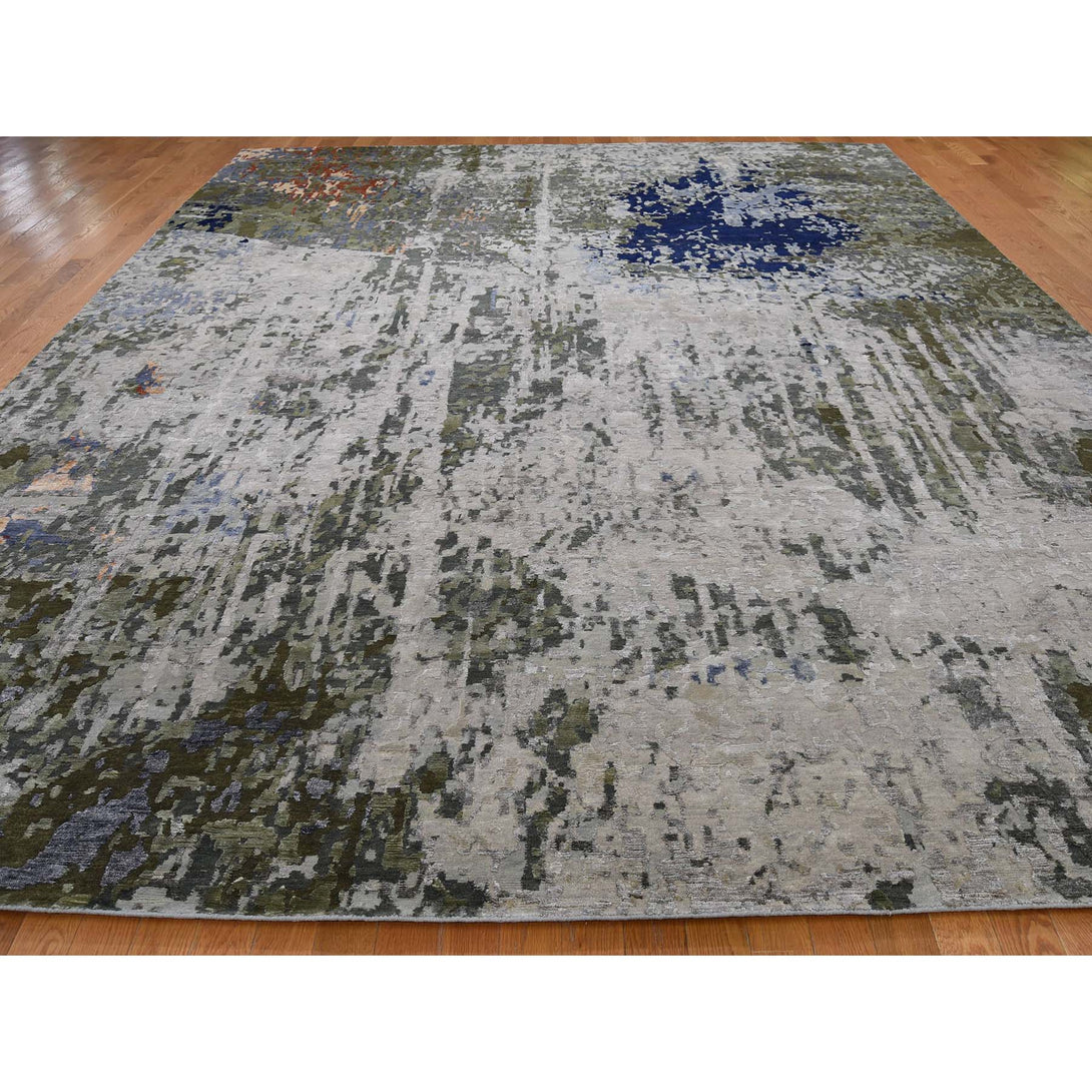 Handmade Modern and Contemporary Rectangle Rug > Design# SH41797 > Size: 10'-1" x 13'-10" [ONLINE ONLY]