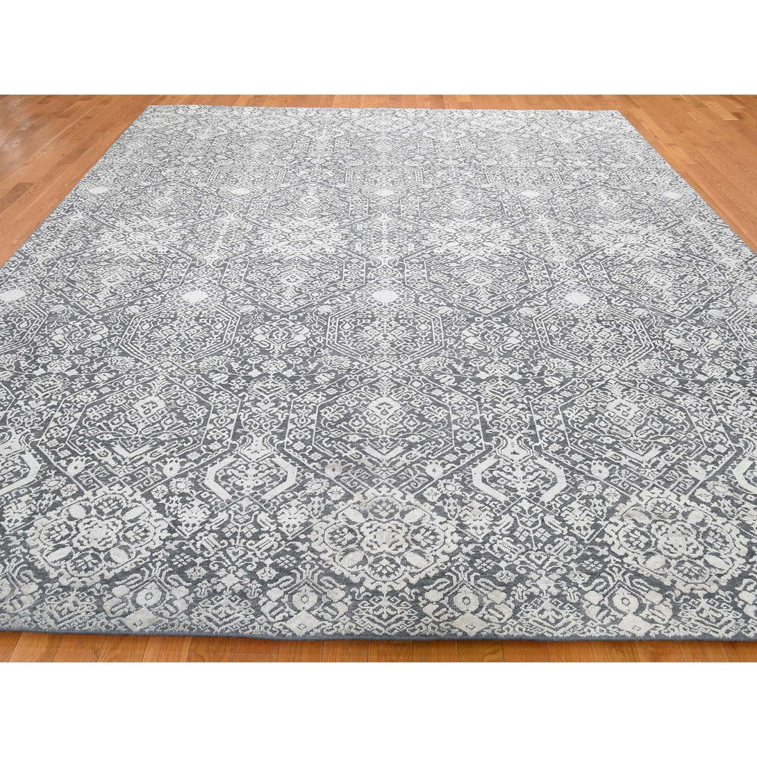 Handmade Modern and Contemporary Rectangle Rug > Design# SH42819 > Size: 9'-0" x 12'-2" [ONLINE ONLY]