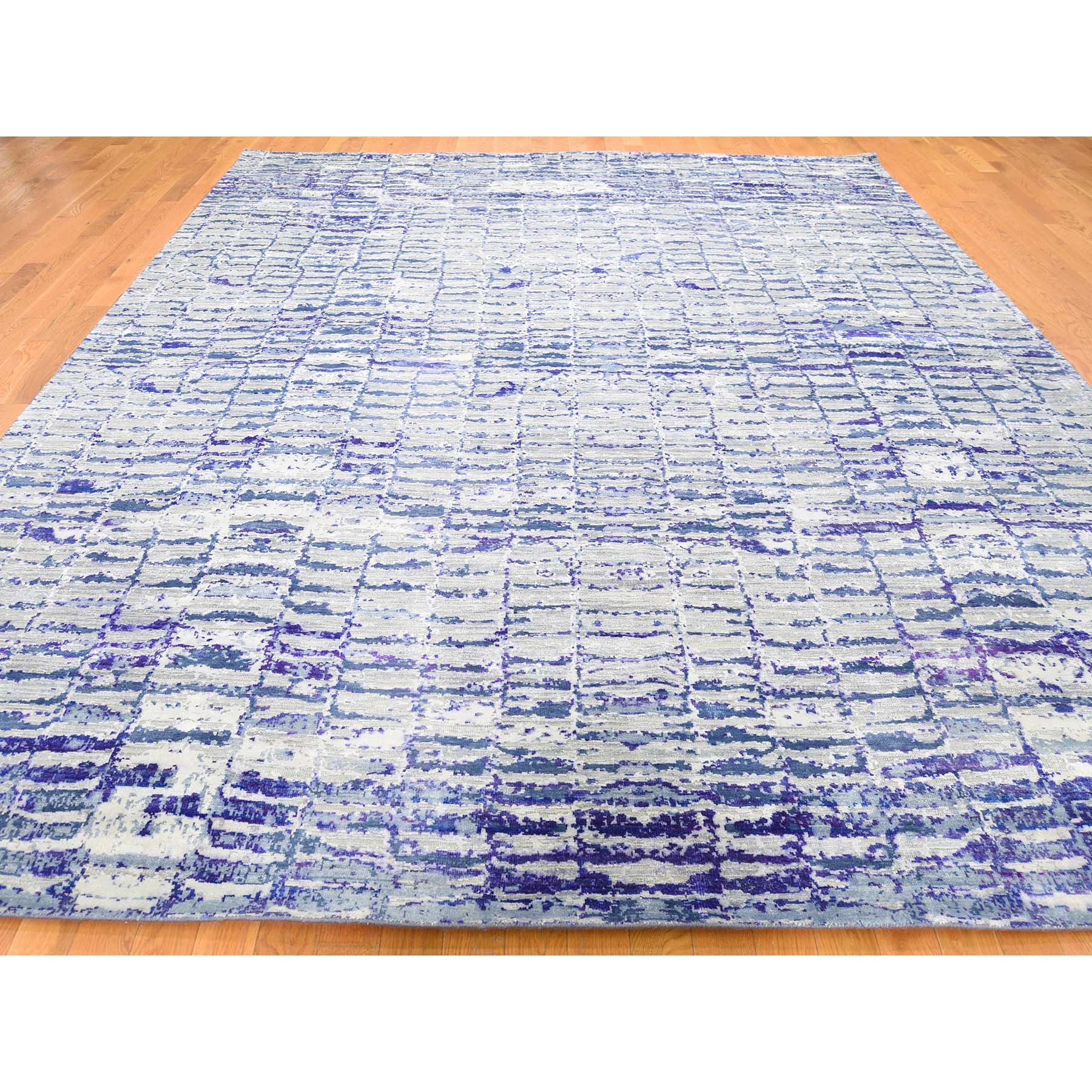 Handmade Modern and Contemporary Rectangle Rug > Design# SH43215 > Size: 10'-2" x 13'-10" [ONLINE ONLY]