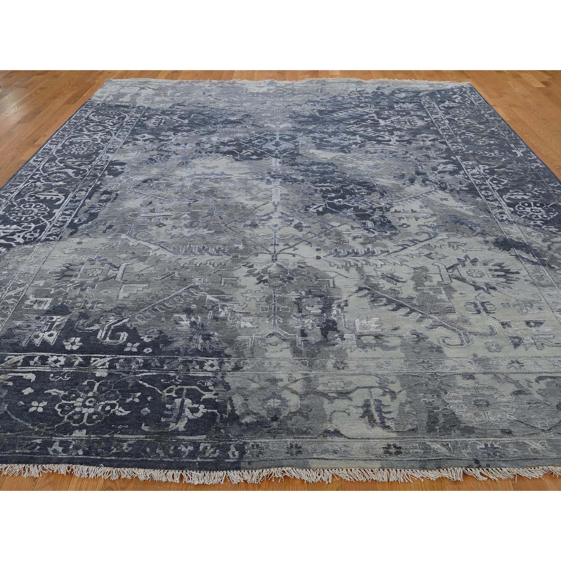 Handmade Transitional Rectangle Rug > Design# SH43398 > Size: 9'-0" x 12'-0" [ONLINE ONLY]