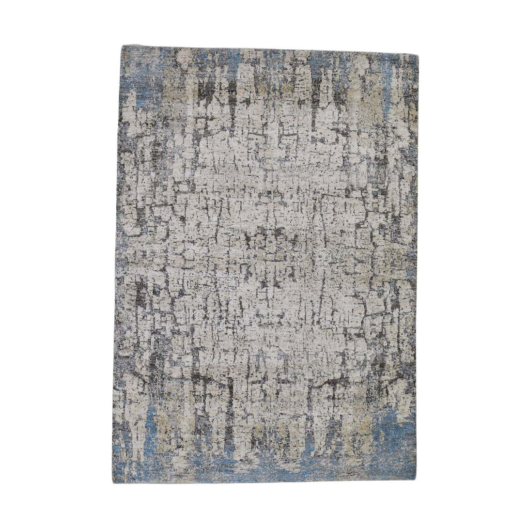 Handmade Modern and Contemporary Rectangle Rug > Design# SH43584 > Size: 5'-1" x 7'-2" [ONLINE ONLY]