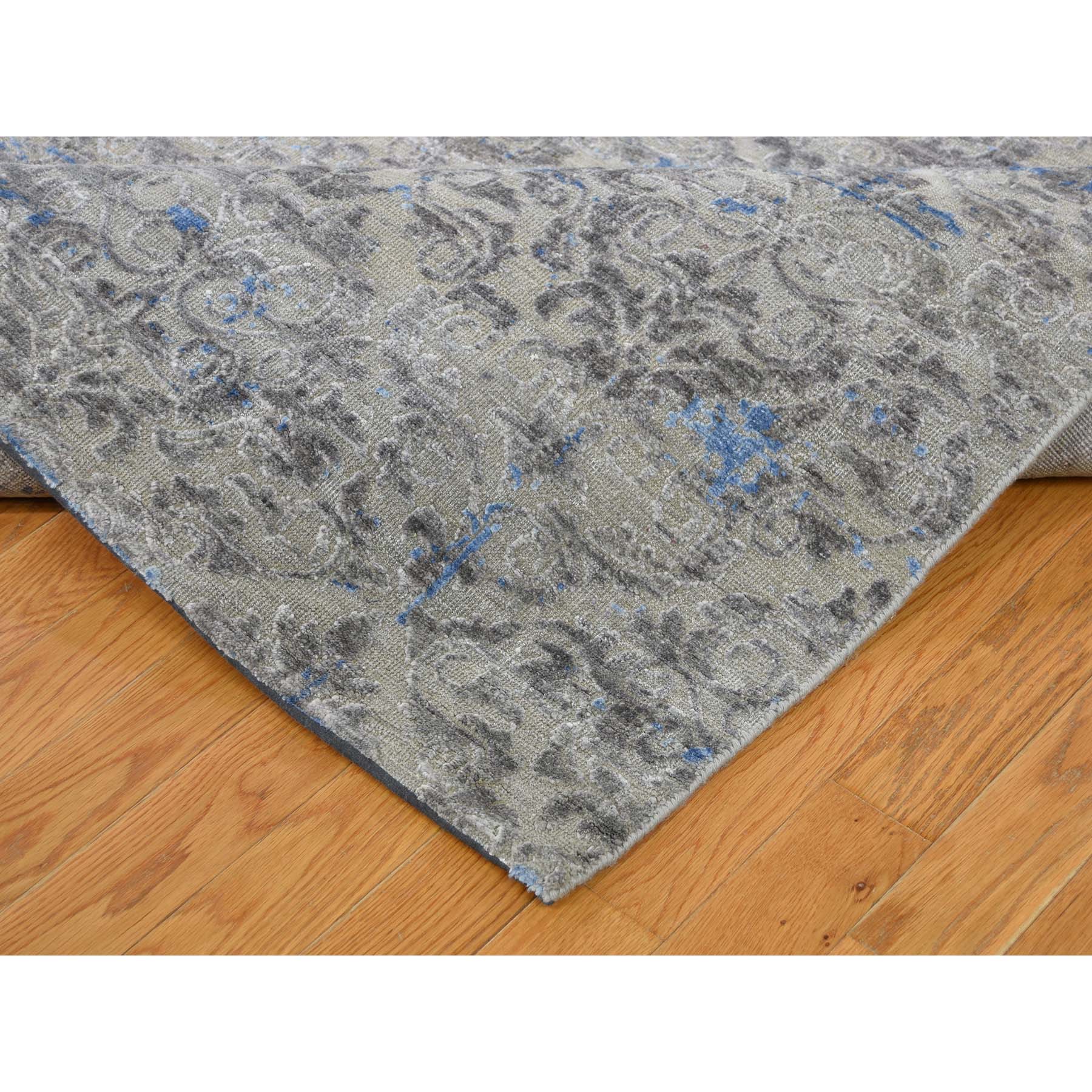 Handmade Wool and Silk Rectangle Rug > Design# SH44211 > Size: 9'-8" x 13'-6" [ONLINE ONLY]