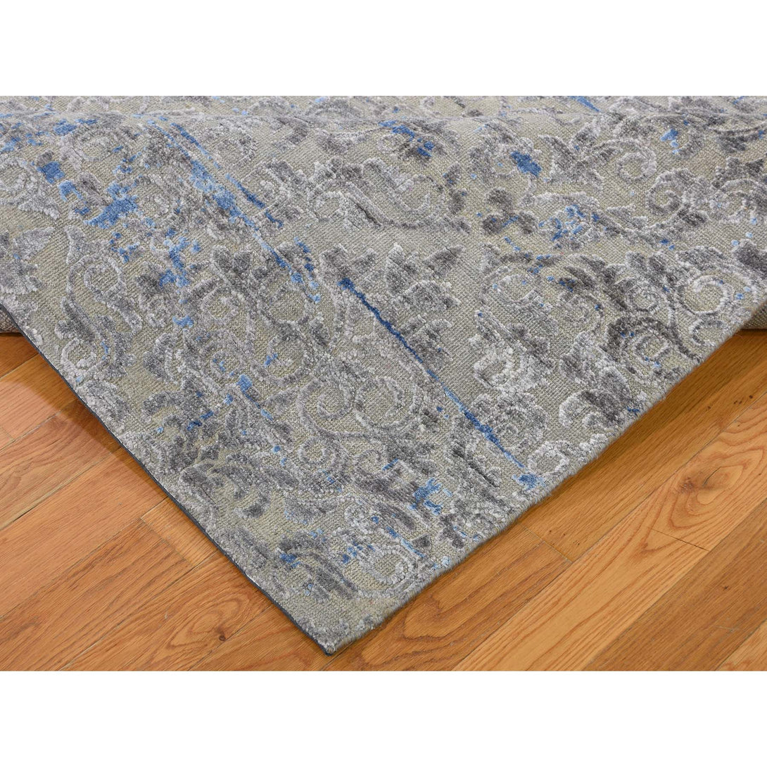 Handmade Wool and Silk Rectangle Rug > Design# SH44212 > Size: 7'-10" x 10'-2" [ONLINE ONLY]